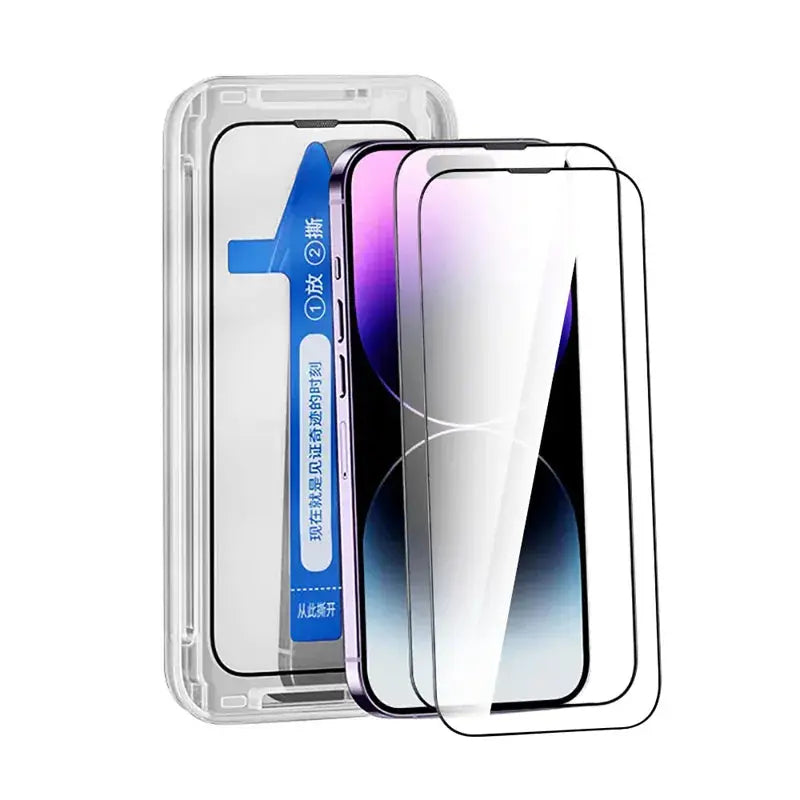 Protector de pantalla de vidrio 8K para iPhone, 2 unidades La zona Apple