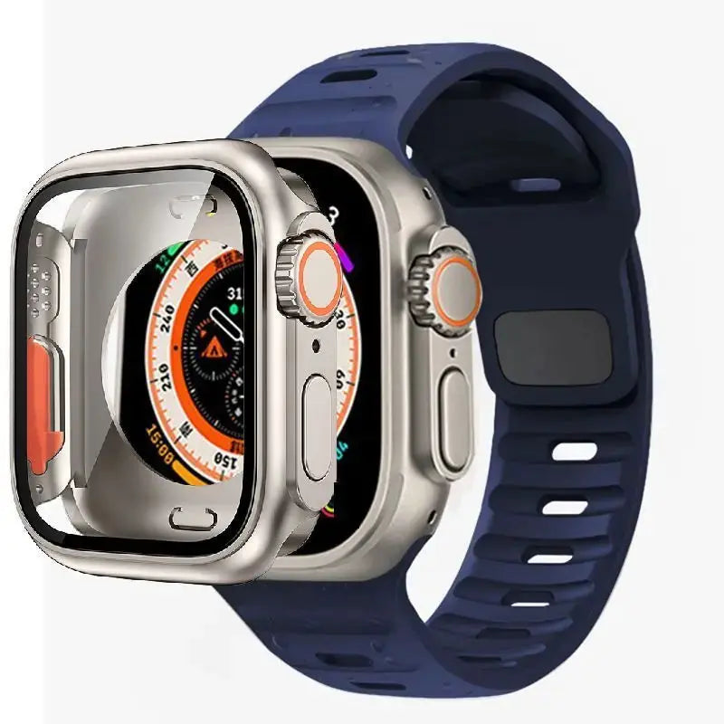 Funda completa y correa deportiva para Apple Watch 45mm, 44mm, 40mm, 41mm.Series 3, 4, 5, 6, Se, 7, 8 - La zona Apple