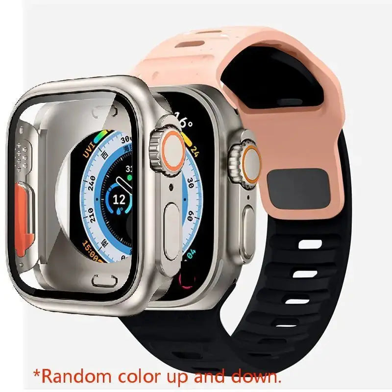 Funda completa y correa deportiva para Apple Watch 45mm, 44mm, 40mm, 41mm.Series 3, 4, 5, 6, Se, 7, 8 - La zona Apple