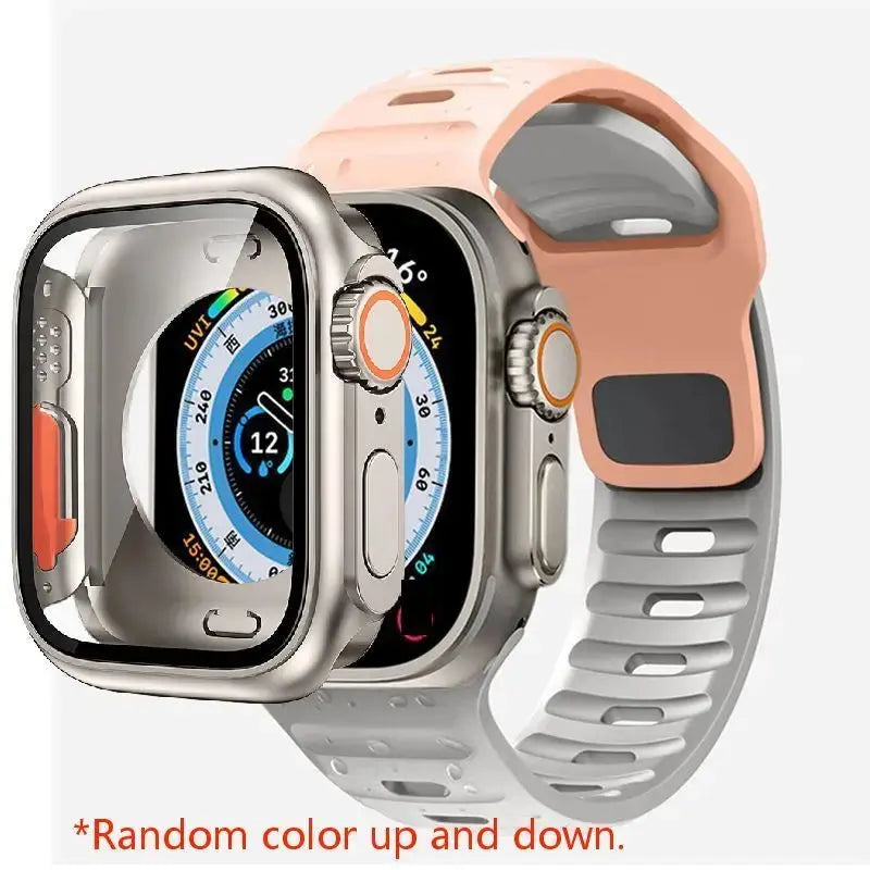 Funda completa y correa deportiva para Apple Watch 45mm, 44mm, 40mm, 41mm.Series 3, 4, 5, 6, Se, 7, 8 - La zona Apple