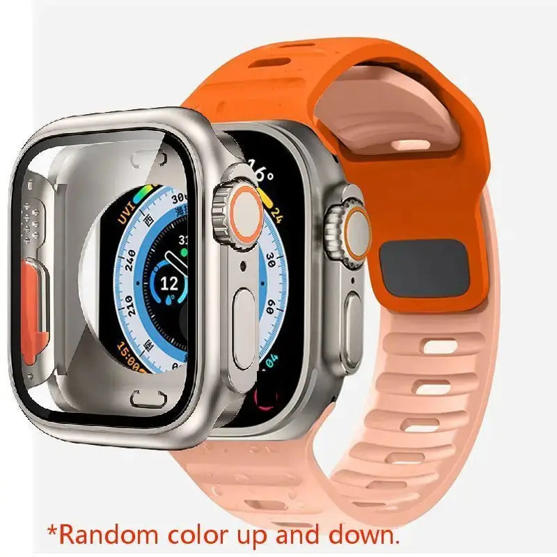 Funda completa y correa deportiva para Apple Watch 45mm, 44mm, 40mm, 41mm.Series 3, 4, 5, 6, Se, 7, 8 - La zona Apple