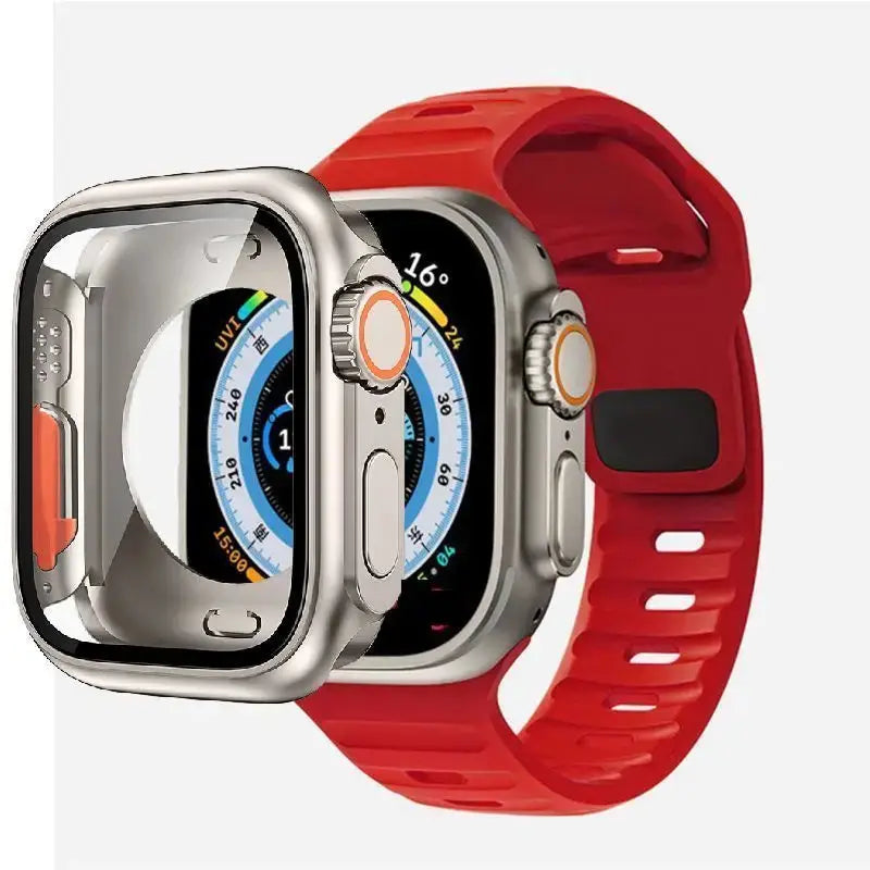 Funda completa y correa deportiva para Apple Watch 45mm, 44mm, 40mm, 41mm.Series 3, 4, 5, 6, Se, 7, 8 - La zona Apple