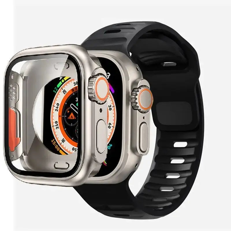 Funda completa y correa deportiva para Apple Watch 45mm, 44mm, 40mm, 41mm.Series 3, 4, 5, 6, Se, 7, 8 - La zona Apple