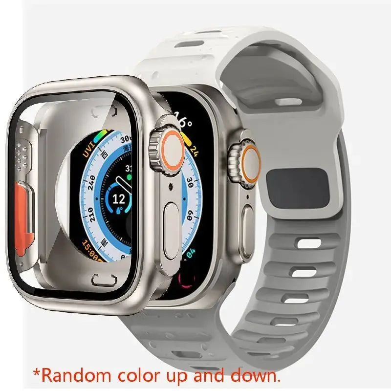 Funda completa y correa deportiva para Apple Watch 45mm, 44mm, 40mm, 41mm.Series 3, 4, 5, 6, Se, 7, 8 - La zona Apple