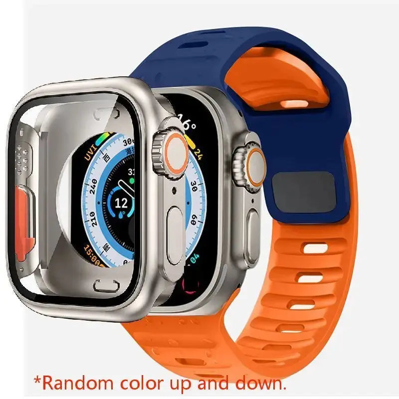 Funda completa y correa deportiva para Apple Watch 45mm, 44mm, 40mm, 41mm.Series 3, 4, 5, 6, Se, 7, 8 - La zona Apple