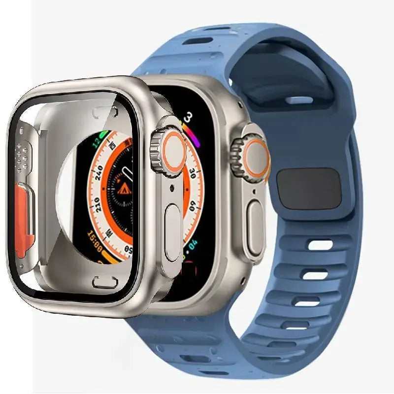 Funda completa y correa deportiva para Apple Watch 45mm, 44mm, 40mm, 41mm.Series 3, 4, 5, 6, Se, 7, 8 - La zona Apple