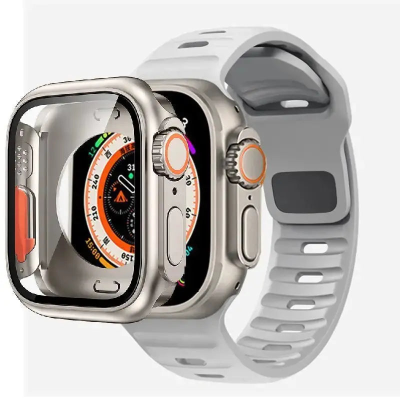 Funda completa y correa deportiva para Apple Watch 45mm, 44mm, 40mm, 41mm.Series 3, 4, 5, 6, Se, 7, 8 - La zona Apple