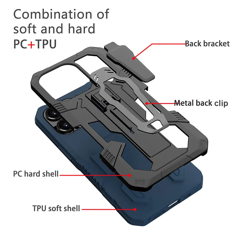 Funda con Clip trasero para iPhone,e 15, 14, 13, 12, 11 Pro Max, XR, XS Max - La zona Apple