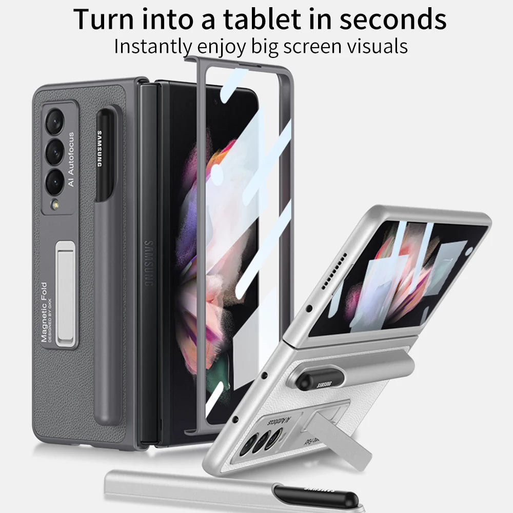Funda con bisagras magnéticas para Samsung Galaxy Z Fold 3 4, - La zona Apple