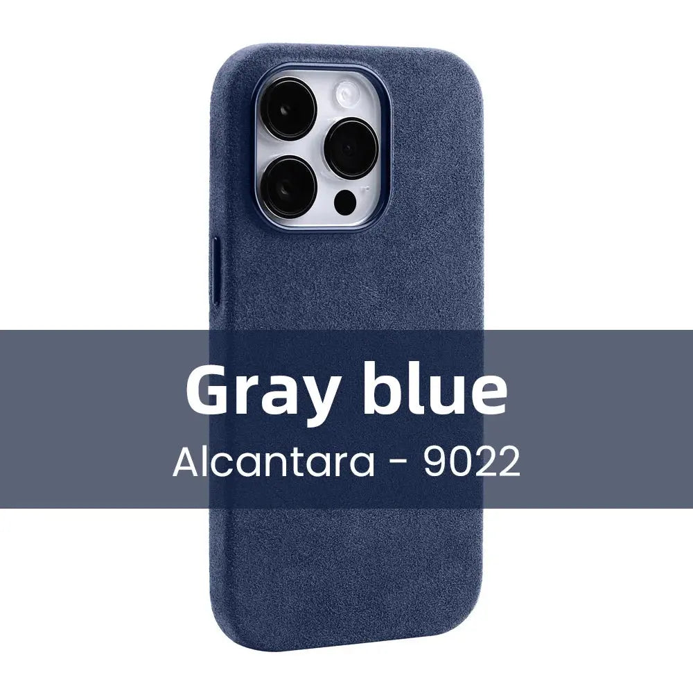 Funda de ALCANTARA magnética para iPhone 15 Pro Max 14 13 12 mini - La zona Apple