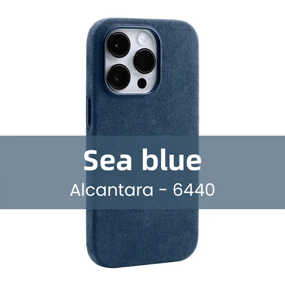 Funda de ALCANTARA magnética para iPhone 15 Pro Max 14 13 12 mini - La zona Apple