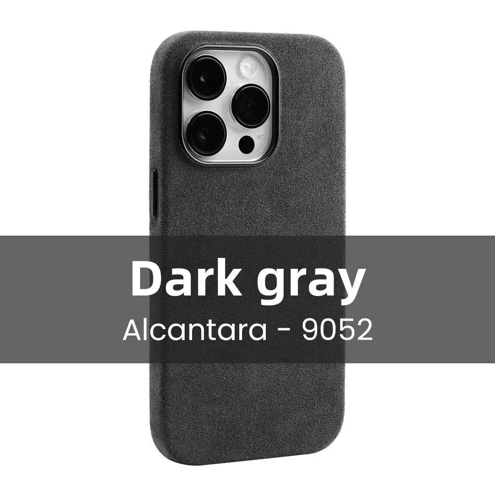 Funda de ALCANTARA magnética para iPhone 15 Pro Max 14 13 12 mini - La zona Apple