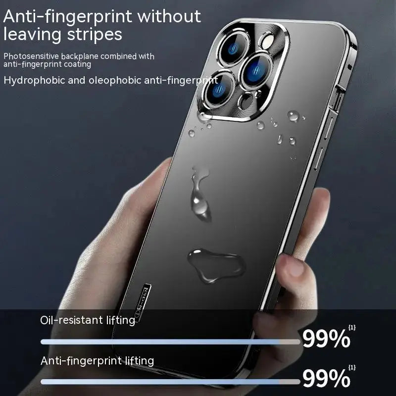 Funda de Metal de aleación de aluminio para iPhone 15, 14, 13, 11, 12 Pro Max, lente de cámara completa, protector de Color Original, cubierta trasera ultrafina - La zona Apple
