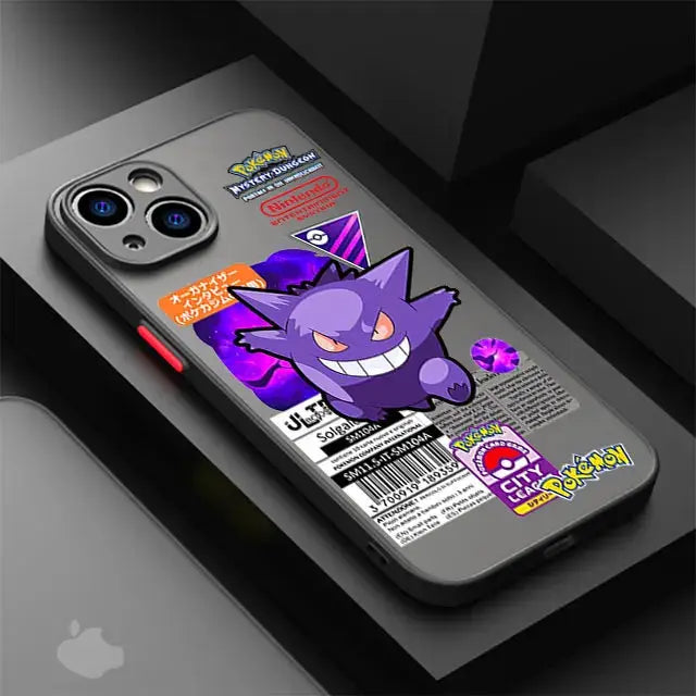 Funda de Pokémon Gengar de lujo para iPhone 15 SE XS X 14 Plus 11 12 Mini 13 Pro Max 8 XR 7 6S Plus 13 Mini XS Max Coque Soft Cover - La zona Apple