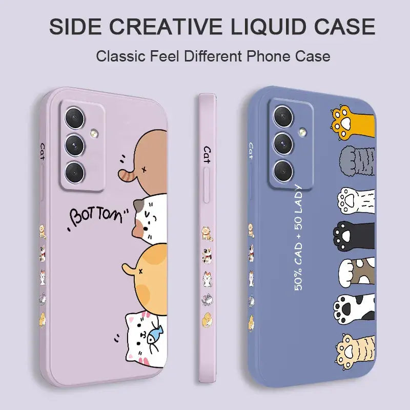 Funda d gatos para Samsung, A54, A34, A24, A14, A04, A04S, A04E, A73, A53, A33, A23, A13, A03, A72, A52, A52S, A32, A22, A12, A71, A51, 4G, 5G - La zona Apple