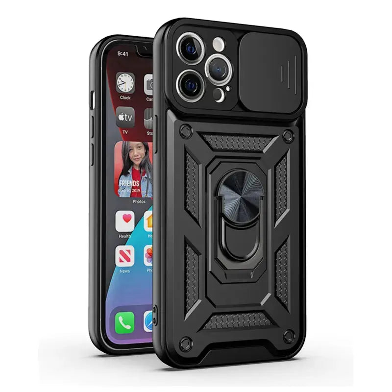 Funda de armadura a prueba de golpes para iPhone, funda de teléfono a prueba de golpes para iphone 15, 14, 13, 12, 11 Pro Max, Mini soporte para coche, Xs, XR, XsMax, 7, 8 Plus, SE2020 - La zona Apple