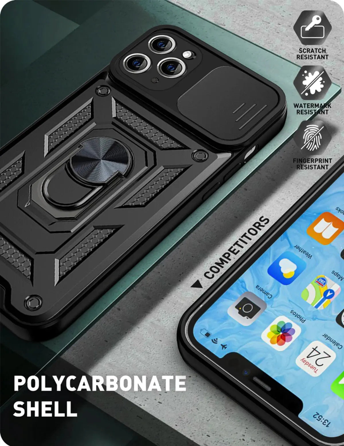 Funda de armadura a prueba de golpes para iPhone, funda de teléfono a prueba de golpes para iphone 15, 14, 13, 12, 11 Pro Max, Mini soporte para coche, Xs, XR, XsMax, 7, 8 Plus, SE2020 - La zona Apple