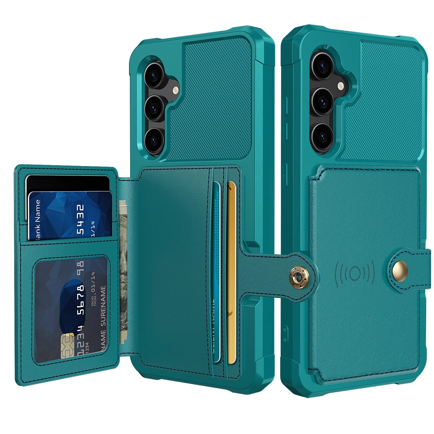 Funda de TPU para tarjetas magnéticas, cartera para Samsung A54, A14, A34, A13, A23, A33, A53, A73, A52, A72, S20 Plus, S23, S21 Ultra, S22 - La zona Apple