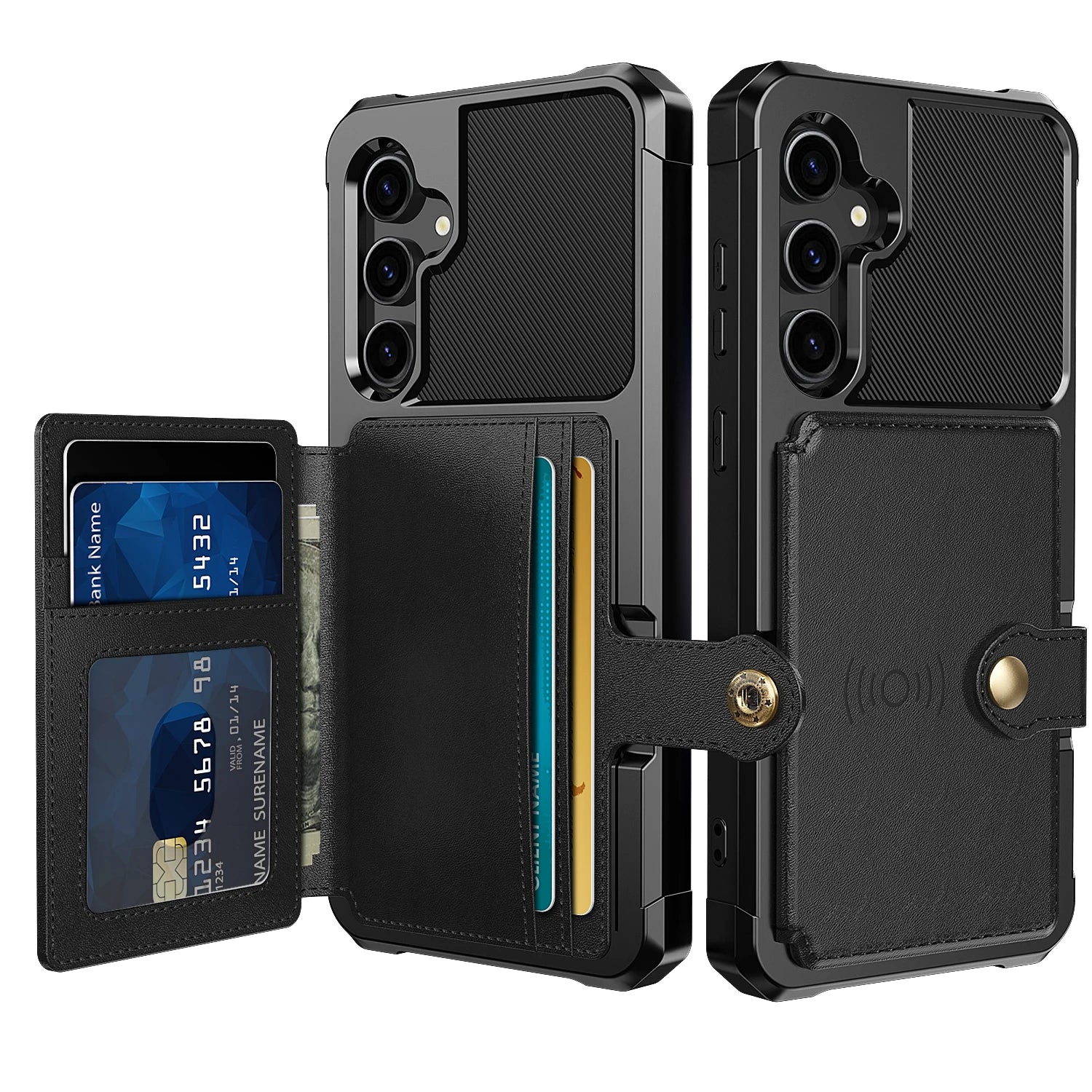 Funda de TPU para tarjetas magnéticas, cartera para Samsung A54, A14, A34, A13, A23, A33, A53, A73, A52, A72, S20 Plus, S23, S21 Ultra, S22 - La zona Apple