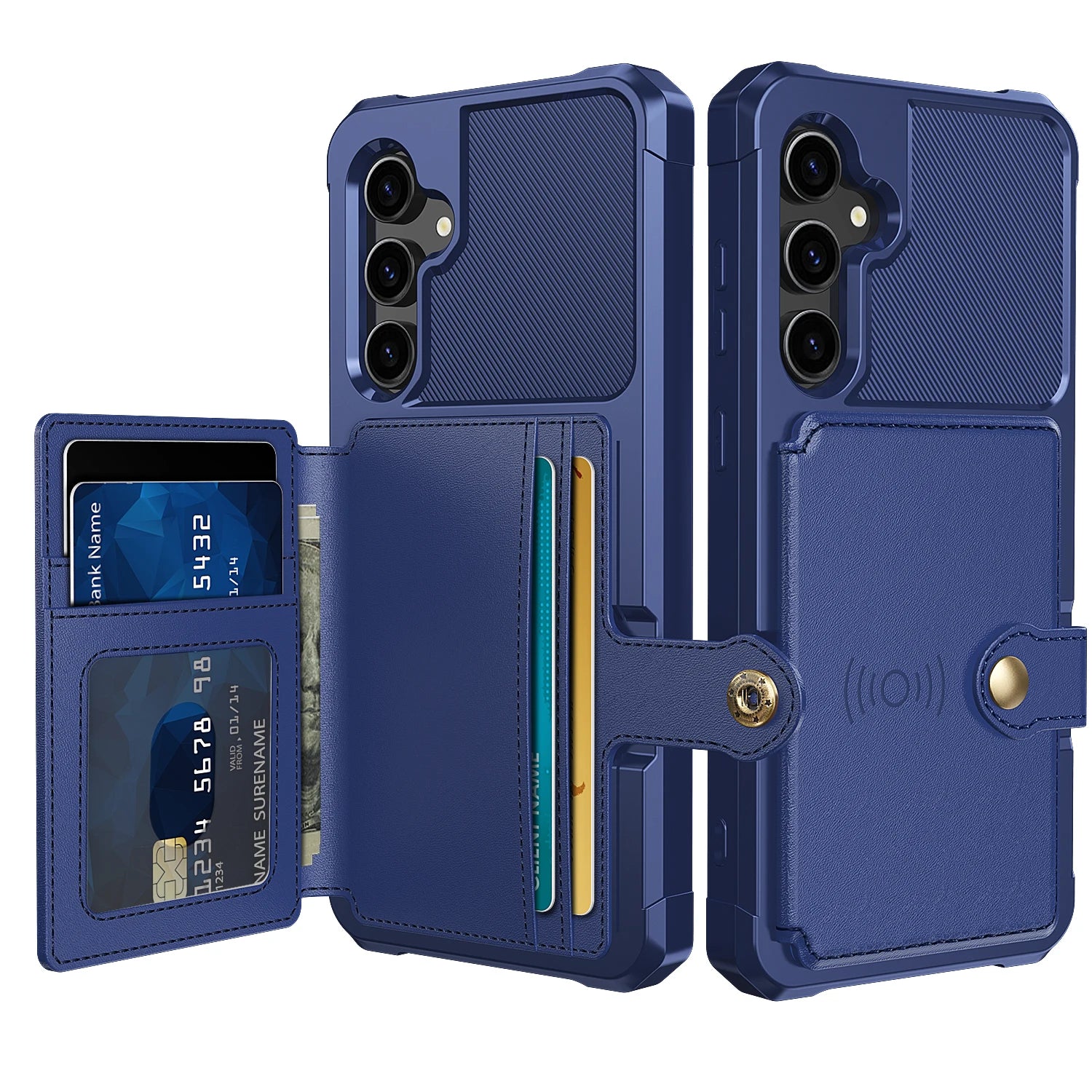 Funda de TPU para tarjetas magnéticas, cartera para Samsung A54, A14, A34, A13, A23, A33, A53, A73, A52, A72, S20 Plus, S23, S21 Ultra, S22 - La zona Apple