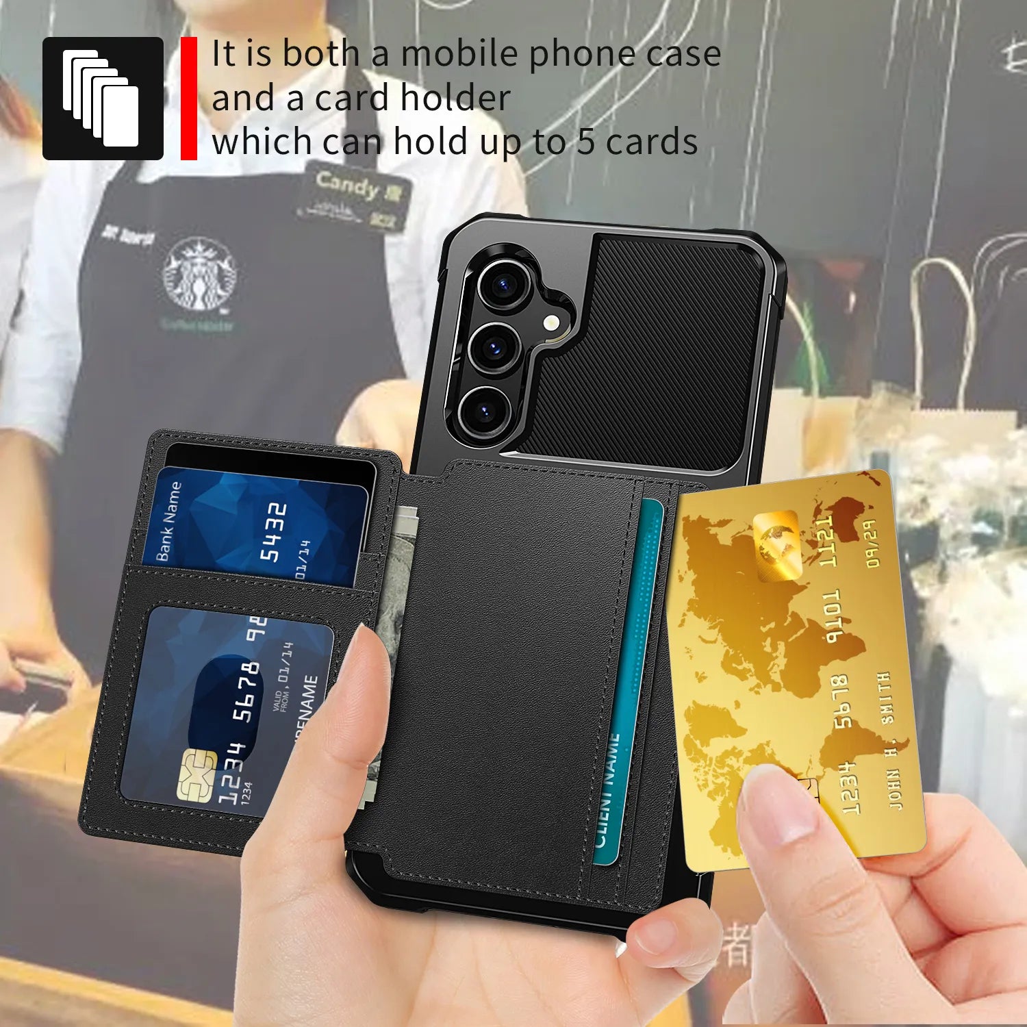 Funda de TPU para tarjetas magnéticas, cartera para Samsung A54, A14, A34, A13, A23, A33, A53, A73, A52, A72, S20 Plus, S23, S21 Ultra, S22 - La zona Apple
