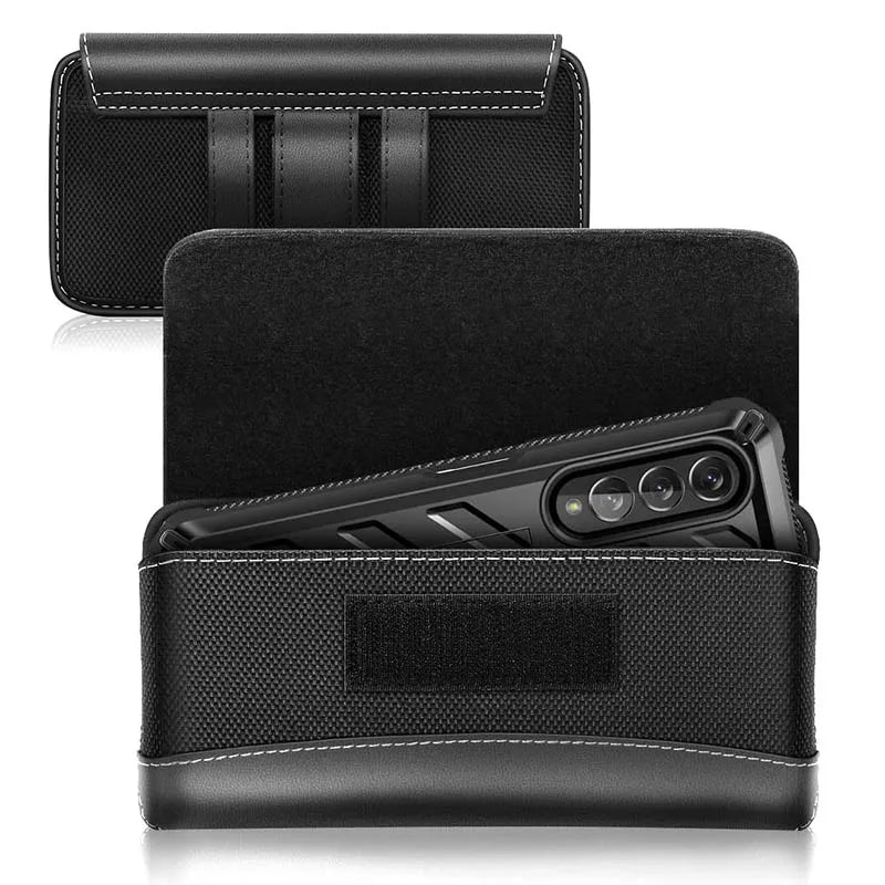 Funda de Cuero PU Resistente al Desgaste para Samsung Galaxy Z Fold 5 / Z Fold 4 / Z Fold 3, y iPhone 14 Pro Max - La zona Apple
