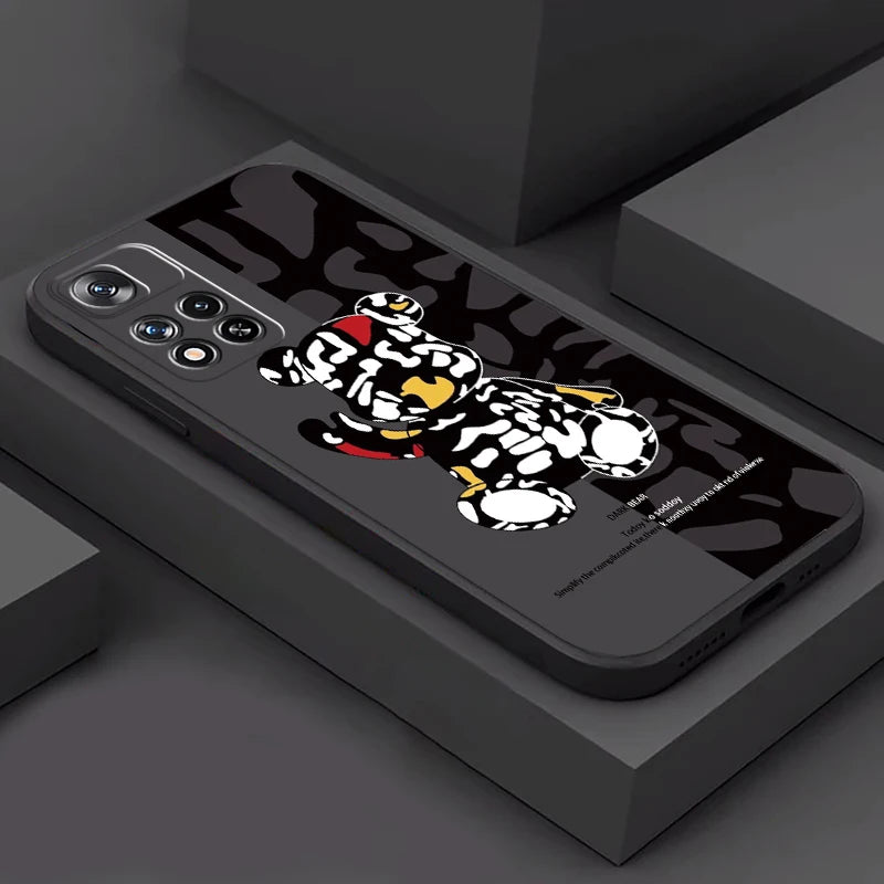 Funda con Diseño de Oso para Xiaomi Redmi Note, 11, 11S, 10, 10S, 10T, 5G, 9, 8T, 9T, 9A, 9C, K40, Poco M3 Pro, F3: Estilo y Protección - La zona Apple