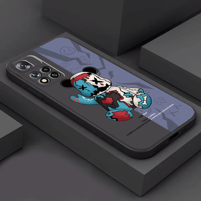 Funda con Diseño de Oso para Xiaomi Redmi Note, 11, 11S, 10, 10S, 10T, 5G, 9, 8T, 9T, 9A, 9C, K40, Poco M3 Pro, F3: Estilo y Protección - La zona Apple