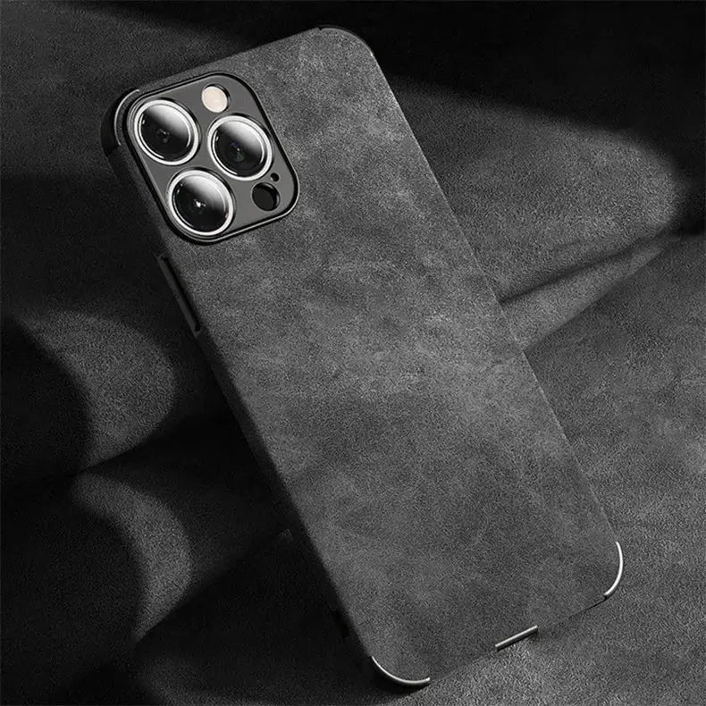 Funda de piel sintética de cordero a prueba de golpes para iPhone, cubierta suave a prueba de golpes Retro para iPhone 14, 13, 12, 11 Pro Max, Mini, X, XS, XR, 7, 8 Plus - La zona Apple