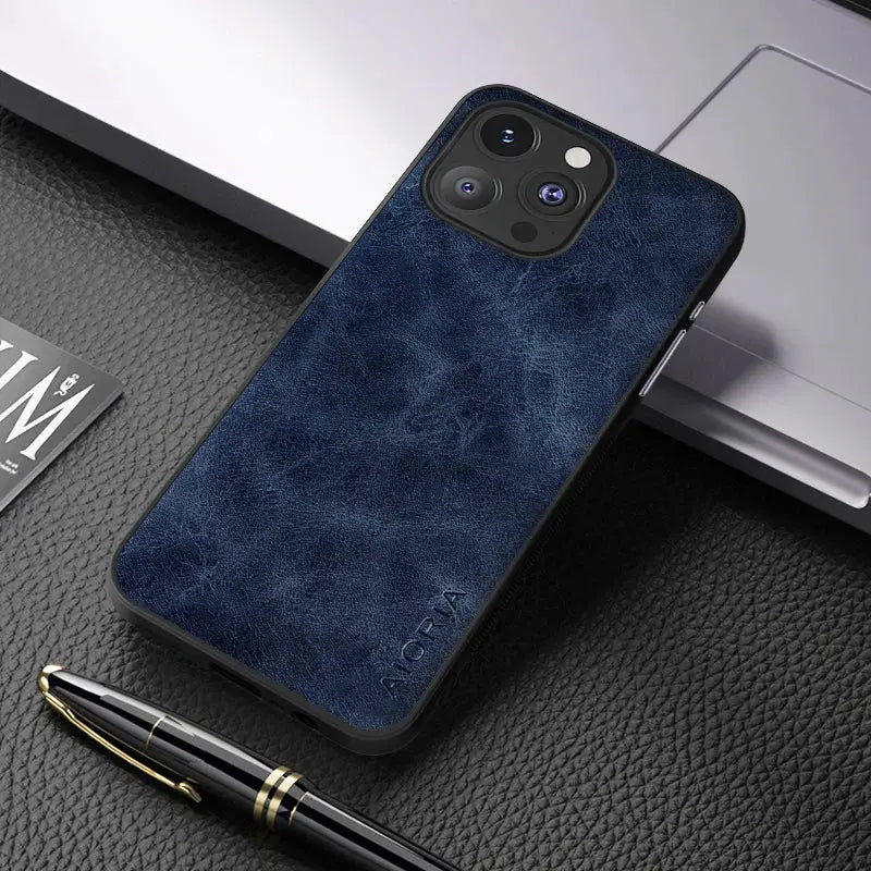 Funda de piel PU premium para IPhone 15, 14, 13 Pro Max, 15, 14 Plus, 13 Mini - La zona Apple