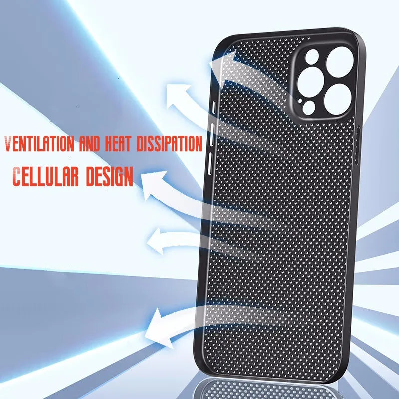 Funda de refrigeración para IPhone 14, 13, 12, 11 Pro Max, XR, XS Max, X, 8, 7 Plus, 12, 13 Mini - La zona Apple