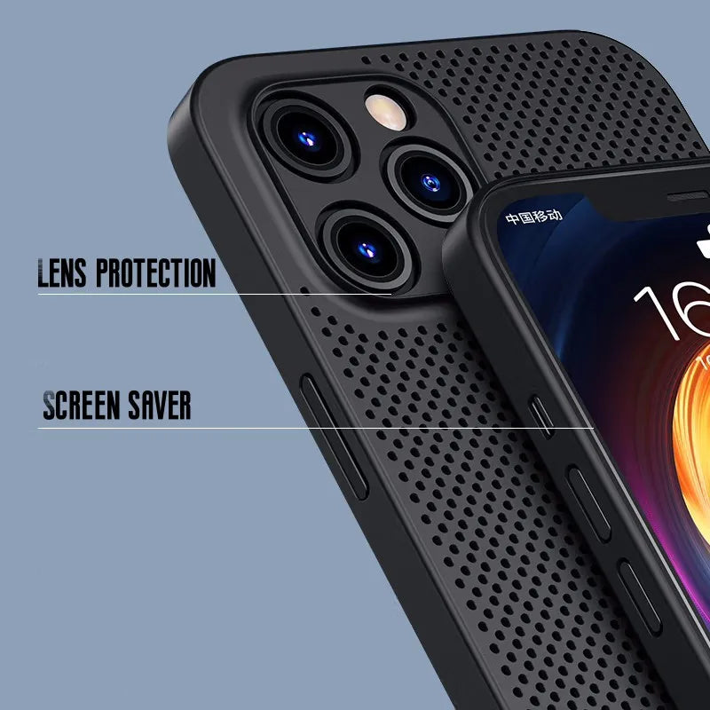 Funda de refrigeración para IPhone 14, 13, 12, 11 Pro Max, XR, XS Max, X, 8, 7 Plus, 12, 13 Mini - La zona Apple