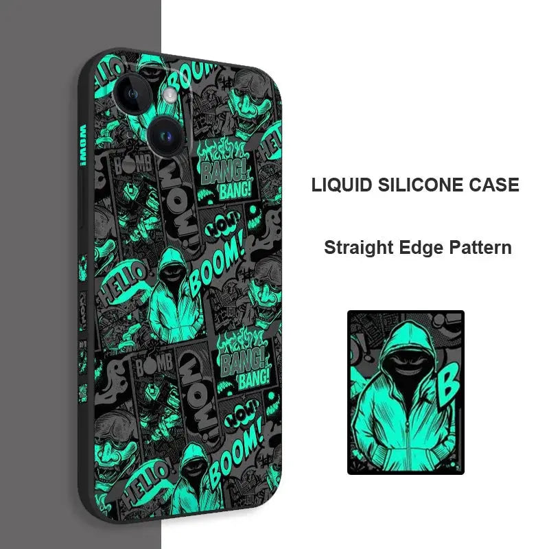 Funda de silicona para teléfono móvil iPhone, carcasa con diseño de murciélagos en el dedo medio para iPhone 15, 14, 13, 12, 11, X, XR, XS, SE2, SE2020, 8, 7, 6, 6S Plus Pro Max Mini - La zona Apple