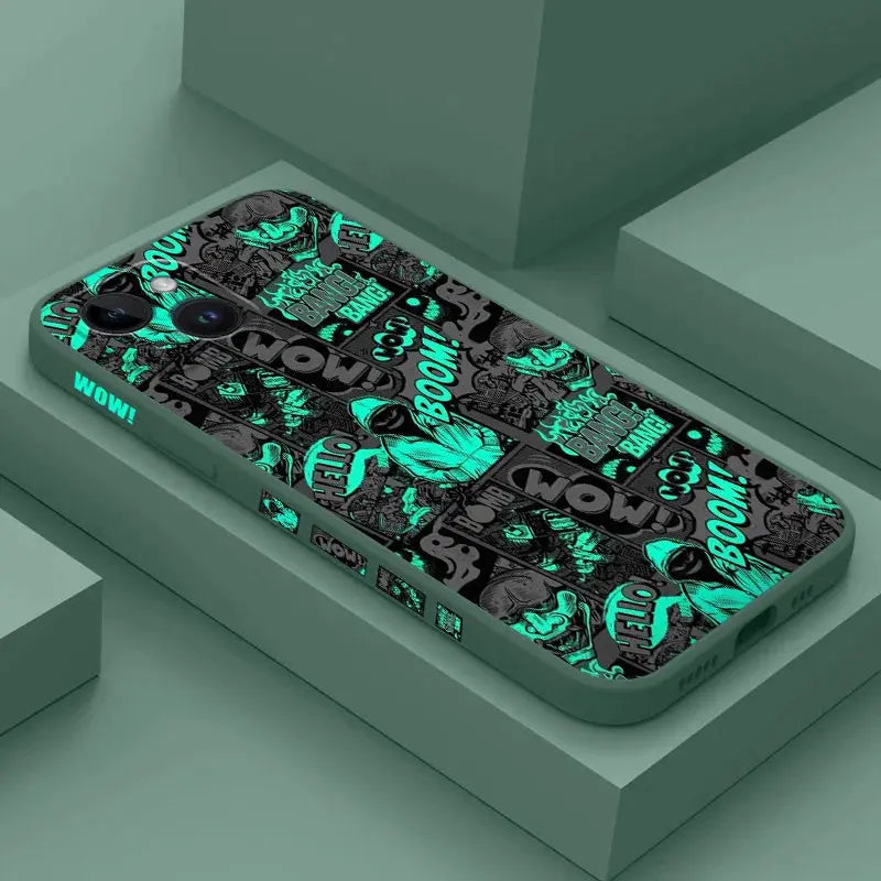 Funda de silicona para teléfono móvil iPhone, carcasa con diseño de murciélagos en el dedo medio para iPhone 15, 14, 13, 12, 11, X, XR, XS, SE2, SE2020, 8, 7, 6, 6S Plus Pro Max Mini - La zona Apple