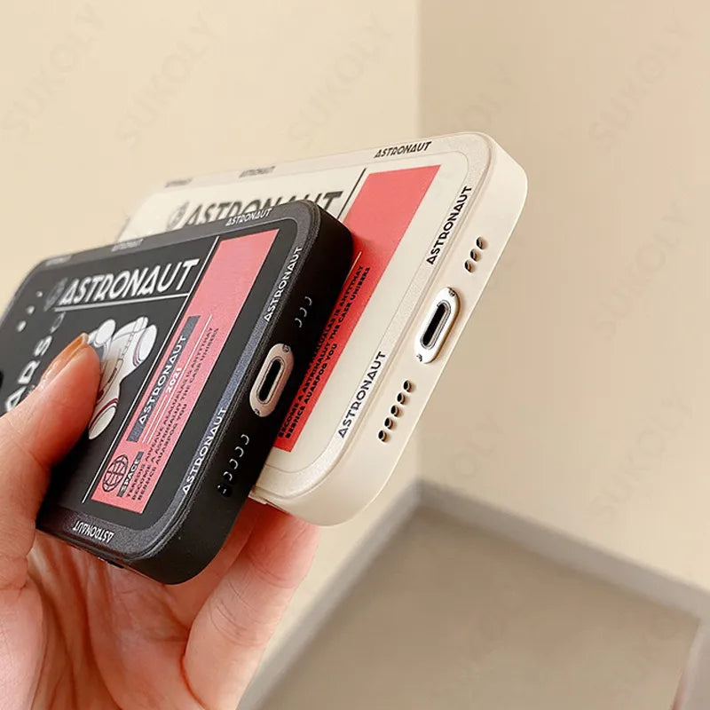 Funda astronauta de silicona  para Samsung Galaxy S22, S23 Ultra, S21, S20 FE, A52s, A53, A32, A14, A54, A13 - La zona Apple