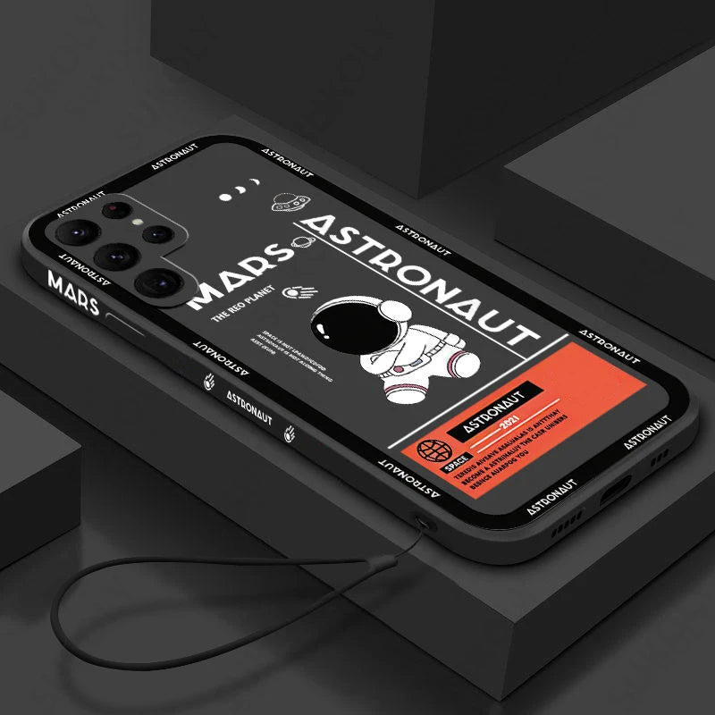 Funda astronauta de silicona  para Samsung Galaxy S22, S23 Ultra, S21, S20 FE, A52s, A53, A32, A14, A54, A13 - La zona Apple