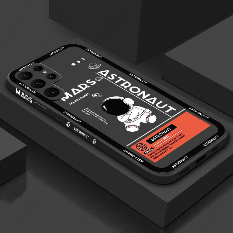 Funda astronauta de silicona  para Samsung Galaxy S22, S23 Ultra, S21, S20 FE, A52s, A53, A32, A14, A54, A13 - La zona Apple