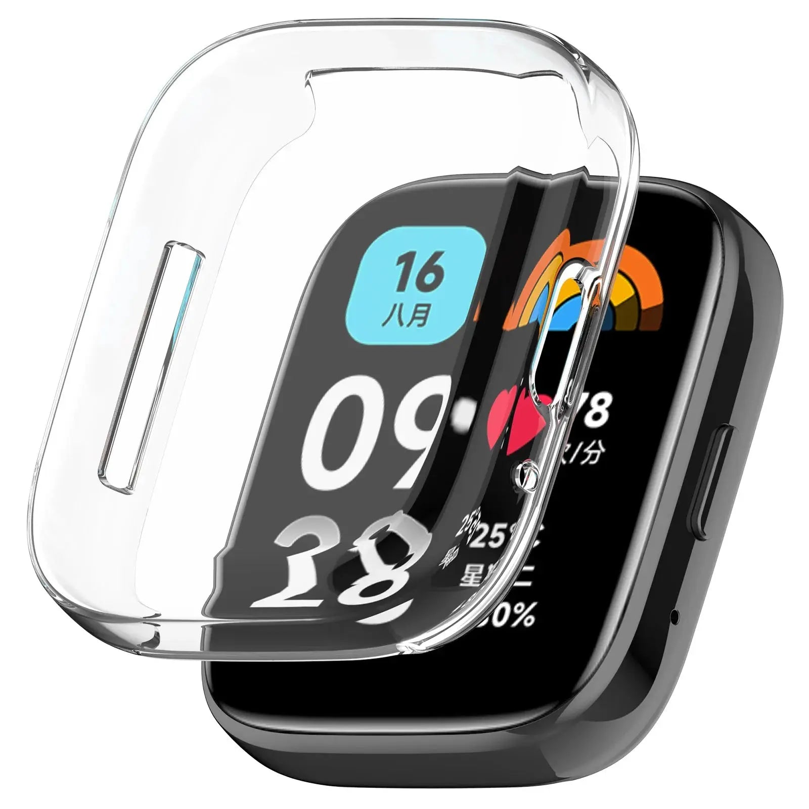 Funda de silicona suave con cubierta protectora de pantalla para Xiaomi Redmi Watch 3 Active 3 Lite - La zona Apple