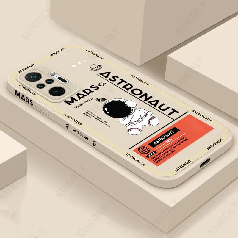 Funda astronauta  de Silicona para Xiaomi Redmi Note 10, 9, 12, 11 Pro, 11S, Mi 11 Lite, 5G, Poco X5, X3, NFC, 11T, 12T, Redmi 10: Protección y Estilo - La zona Apple