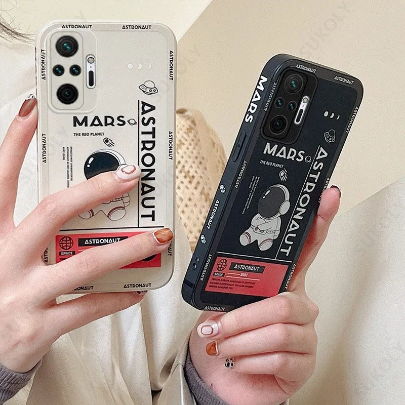Funda astronauta  de Silicona para Xiaomi Redmi Note 10, 9, 12, 11 Pro, 11S, Mi 11 Lite, 5G, Poco X5, X3, NFC, 11T, 12T, Redmi 10: Protección y Estilo - La zona Apple