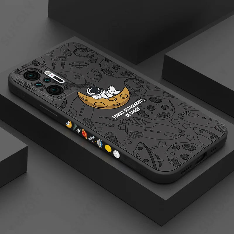 Funda astronauta  de Silicona para Xiaomi Redmi Note 10, 9, 12, 11 Pro, 11S, Mi 11 Lite, 5G, Poco X5, X3, NFC, 11T, 12T, Redmi 10: Protección y Estilo - La zona Apple
