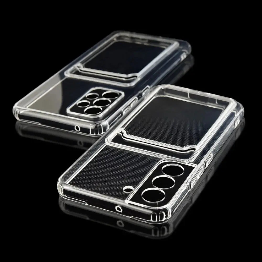 Funda de silicona suave transparente con tarjetero para Samsung Galaxy S22, S21 Ultra, S23 Plus, S10, S9, Note 20, 8, 10 Plus - La zona Apple