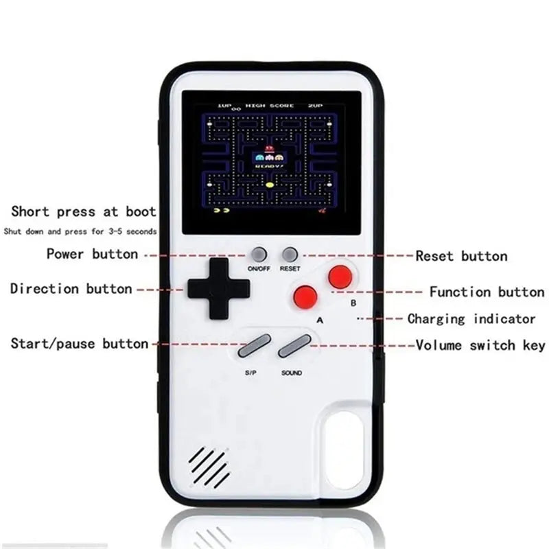 Funda de teléfono Gameboy Retro clásica para IPhone, 13, 14, 12, 11, 15 Pro Max, XS, XR, X, 8, 7 Plus, SE 2022, IPone, 15Pro, 14Pro, Game Boy, 36 - La zona Apple