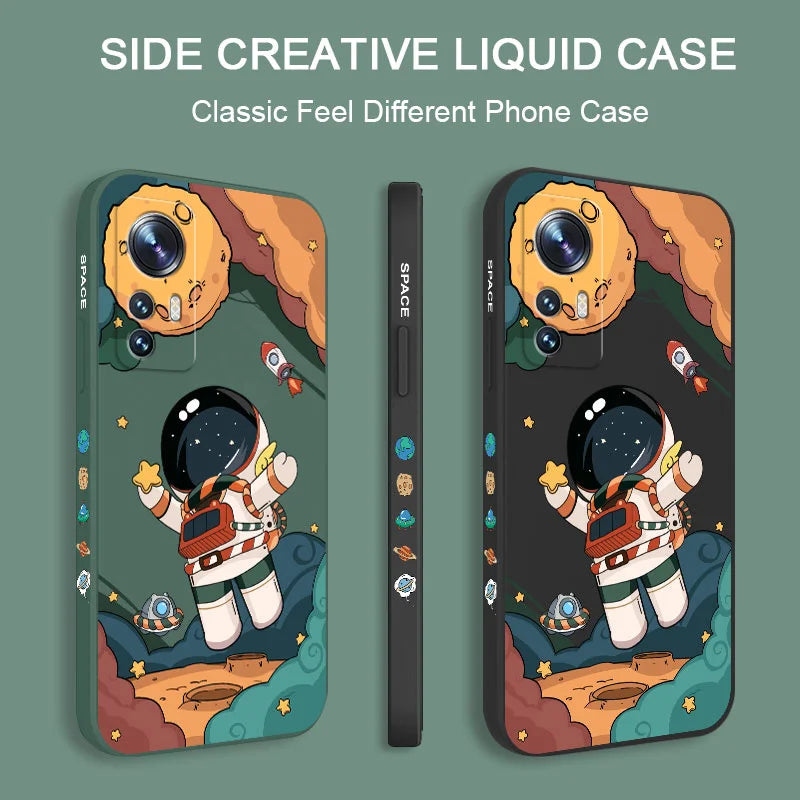 Funda de Teléfono Hello Astronaut para Xiaomi Mi 13, 13T, 12, 11 Ultra, 10, 9, 12T, 11T, 10T, 9T Pro Lite, Poco F5, F4, X4, M4, F3, X3 Pro 4G 5G GT: Diseño Divertido y Protección Confiable - La zona Apple