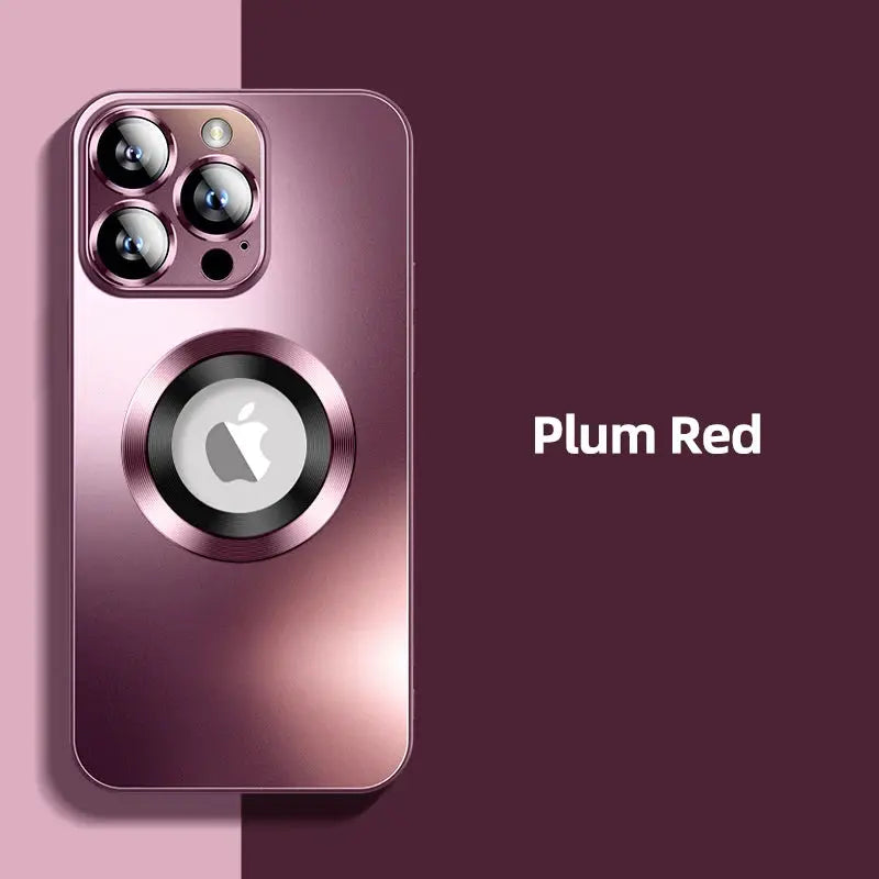 Funda de Teléfono Magsafe con Protección de Lente de Cámara de Vidrio Mate  iPhone 14, 13, 12, 11, 15 Pro Max - La zona Apple