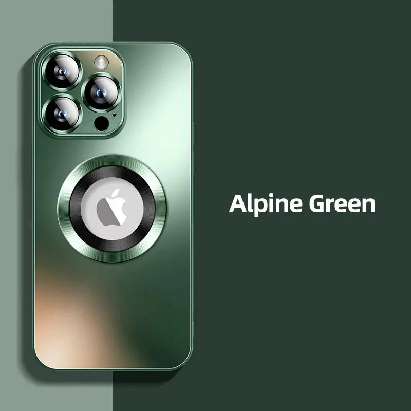 Funda de Teléfono Magsafe con Protección de Lente de Cámara de Vidrio Mate  iPhone 14, 13, 12, 11, 15 Pro Max - La zona Apple