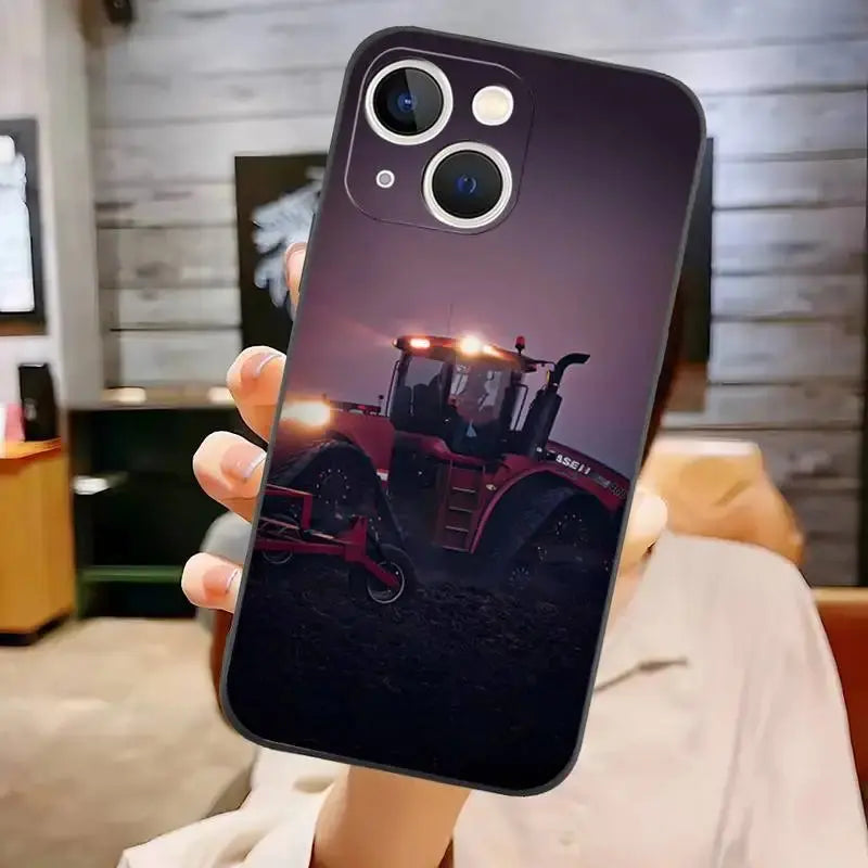 Funda con Logotipo de Tractor IH, carcasa trasera a prueba de golpes para IPhone 11 14 13 Pro Max 12 Mini Xs X Xr 7 8 6 6s Plus Se 2020 - La zona Apple