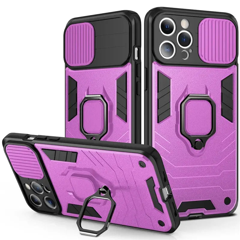 Funda de teléfono con soporte de protección para cámara, carcasa a prueba de golpes para iPhone 14, 13 Pro, Max, 11, 12, XS, Max, X, XR, 13 - La zona Apple
