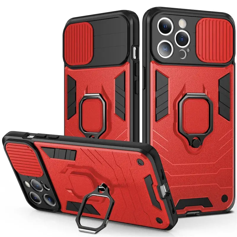 Funda de teléfono con soporte de protección para cámara, carcasa a prueba de golpes para iPhone 14, 13 Pro, Max, 11, 12, XS, Max, X, XR, 13 - La zona Apple