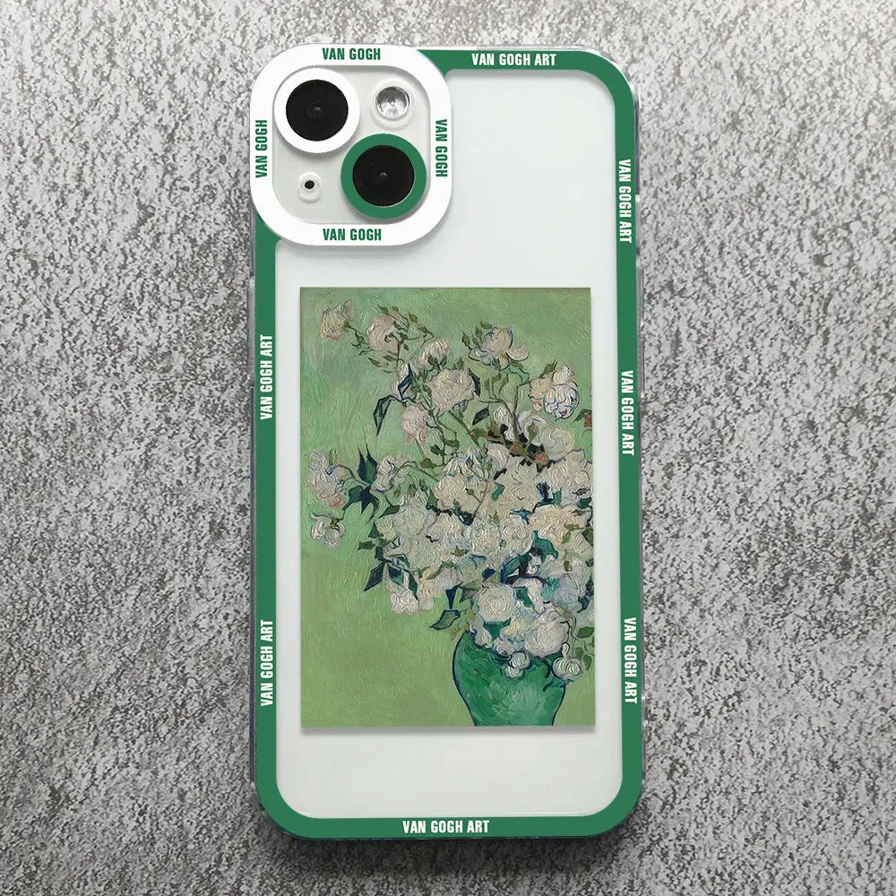 Funda  Arte Van Gogh para iPhone 14, 13, 12, 11 Pro Max, Mini, XS, X, XR, SE, 7, 8 Plus - La zona Apple